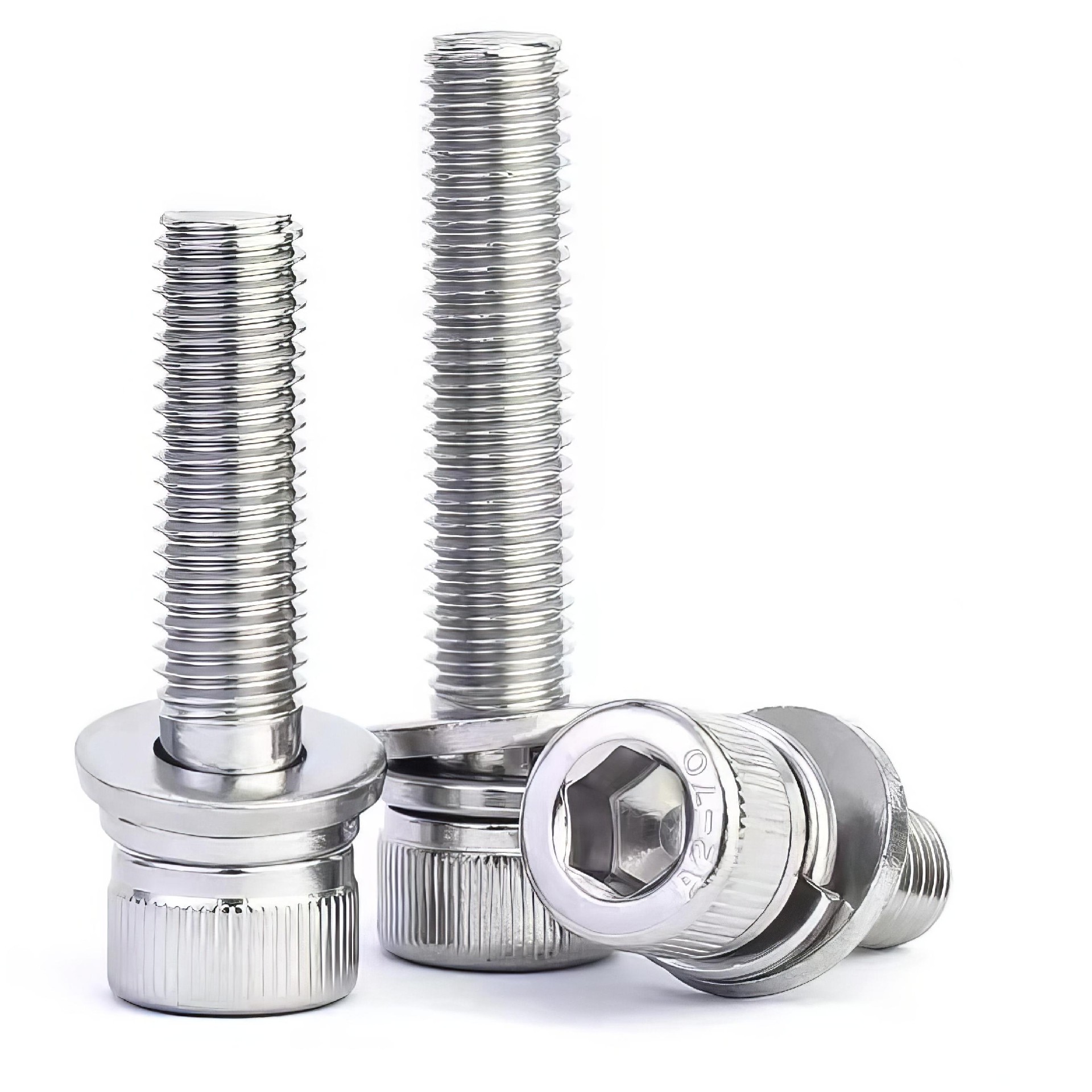 HEXAGON SOCKET CAP SCREW, SINGLE COIL SPRING LOCK WASHER AND PLAIN WASHER ASSEMBLIES